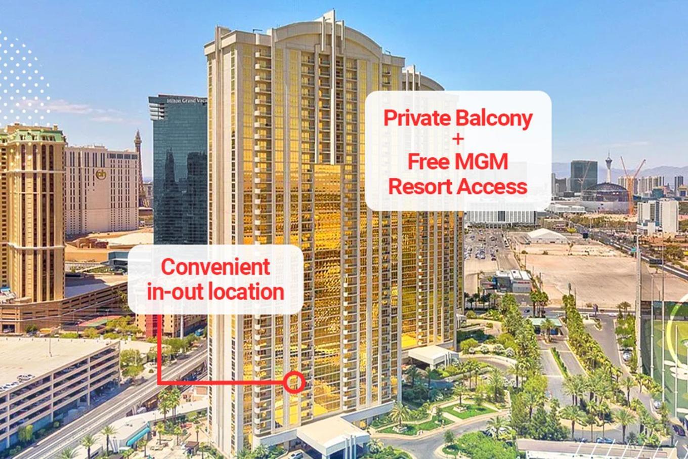 Lady Luck'S Vista - Private Balcony - Full Kitchen - Two Full Baths - Jetted Tub - Full Mgm Grand Resort Access W No Resort Fee At Mgm Signature Las Vegas Eksteriør billede